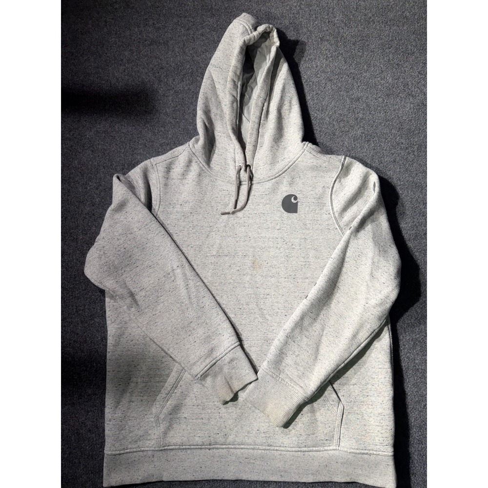 Carhartt Relaxed Fit Graphic Logo Hoodie Gray Heather‎ XL Mens Sweatshirt